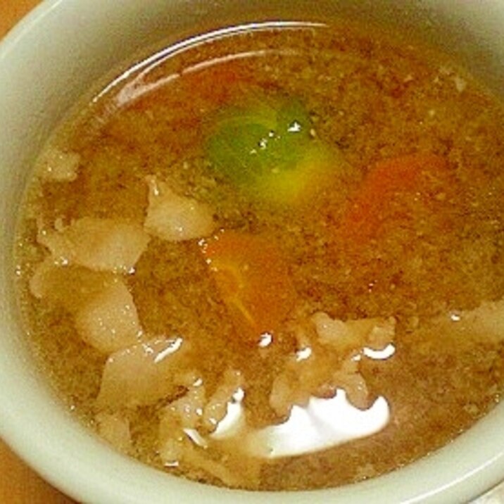 「芽キャベツ入り味噌スープ」　　　　♪♪